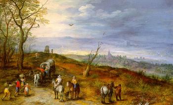 Jan The Elder Brueghel : Wayside Encounter